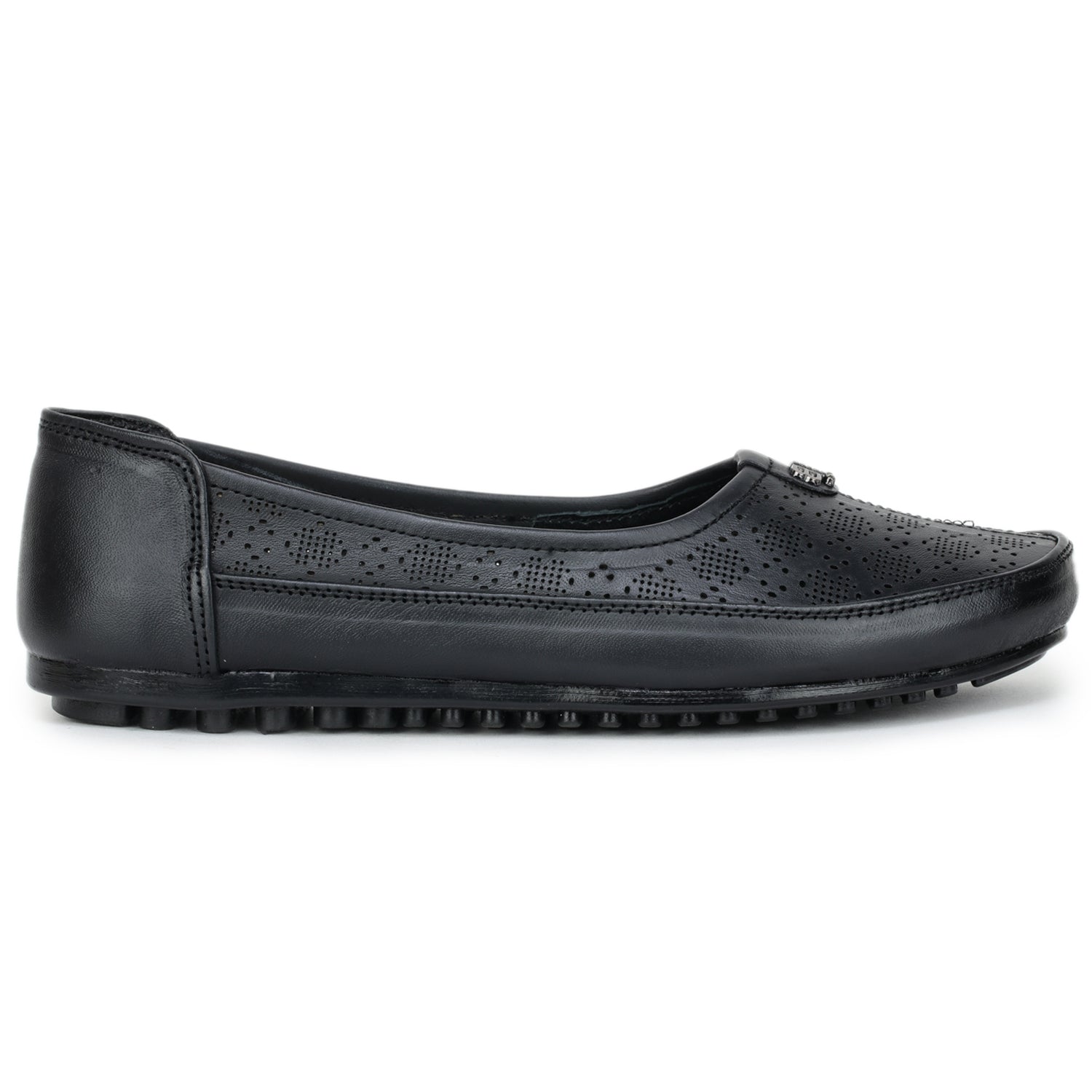 Women’s Perforated Leather Bellies with Comfort Grip Sole - 1611