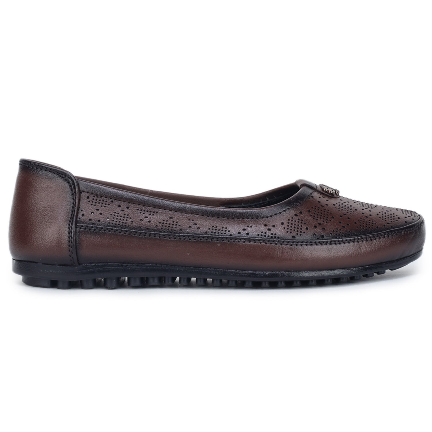 Women’s Perforated Leather Bellies with Comfort Grip Sole - 1611
