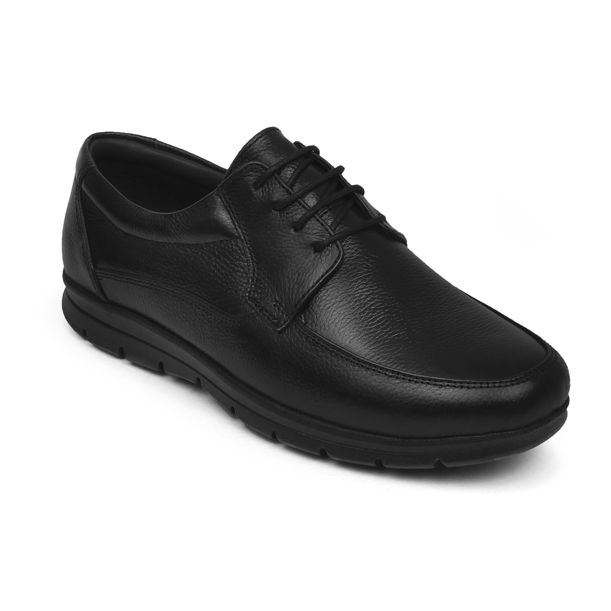 Stylish Leather Lace-up Casual Shoes for Men L 52 UK 05 Black