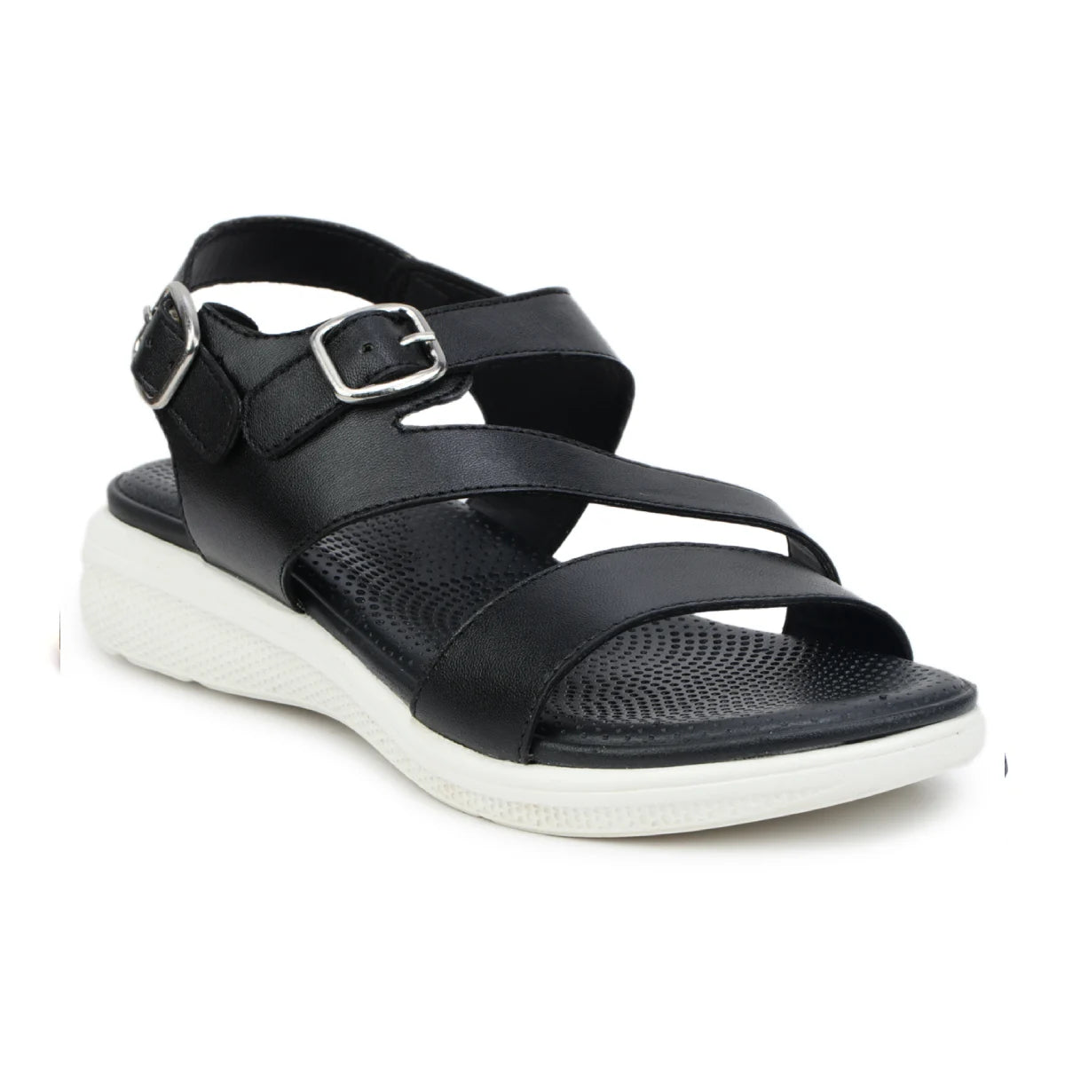 Women’s Leather Sandals 7575 – Classic Design with Buckle & Chunky Sole - Zoom Shoes India
