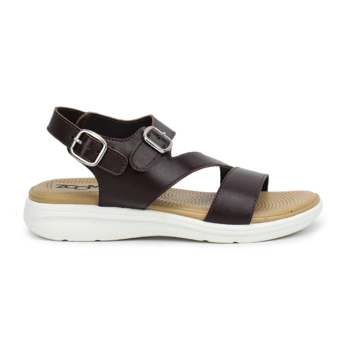 Women’s Leather Sandals 7575 – Classic Design with Buckle & Chunky Sole - Zoom Shoes India