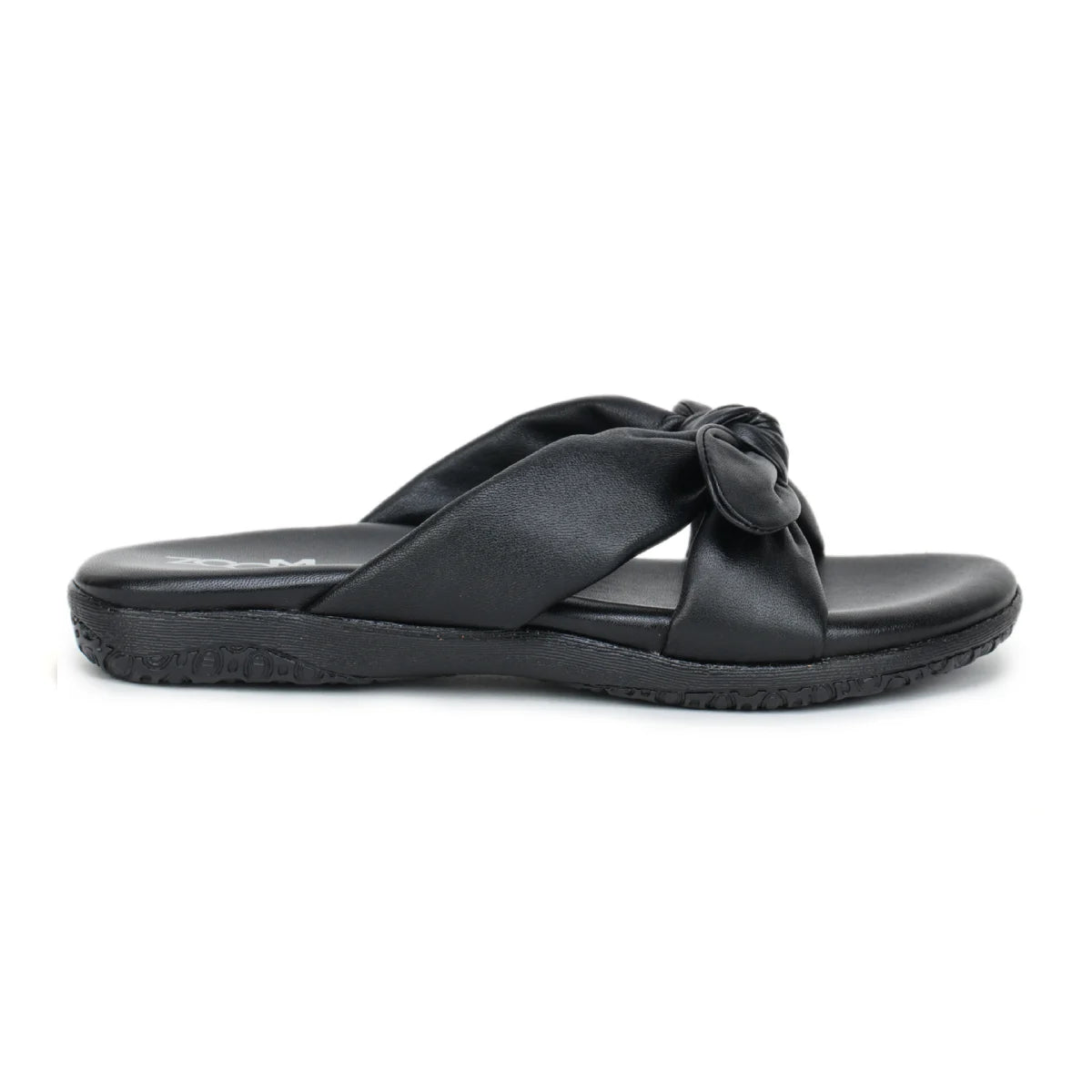 Elegant Women's Leather Slippers with Knot Tie Design L 135 - Zoom Shoes India