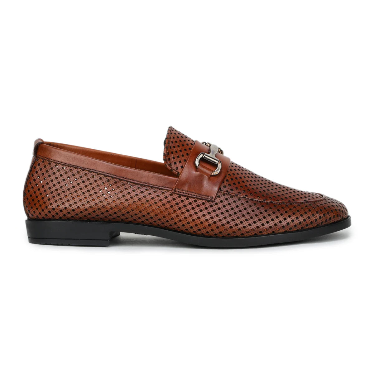 Original Leather Loafers 9981 – Pointed Toe with Mesh Texture Slip-on Shoes - Zoom Shoes India
