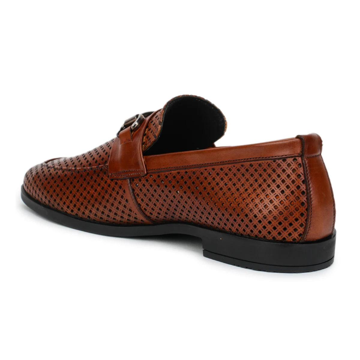 Original Leather Loafers 9981 – Pointed Toe with Mesh Texture Slip-on Shoes - Zoom Shoes India