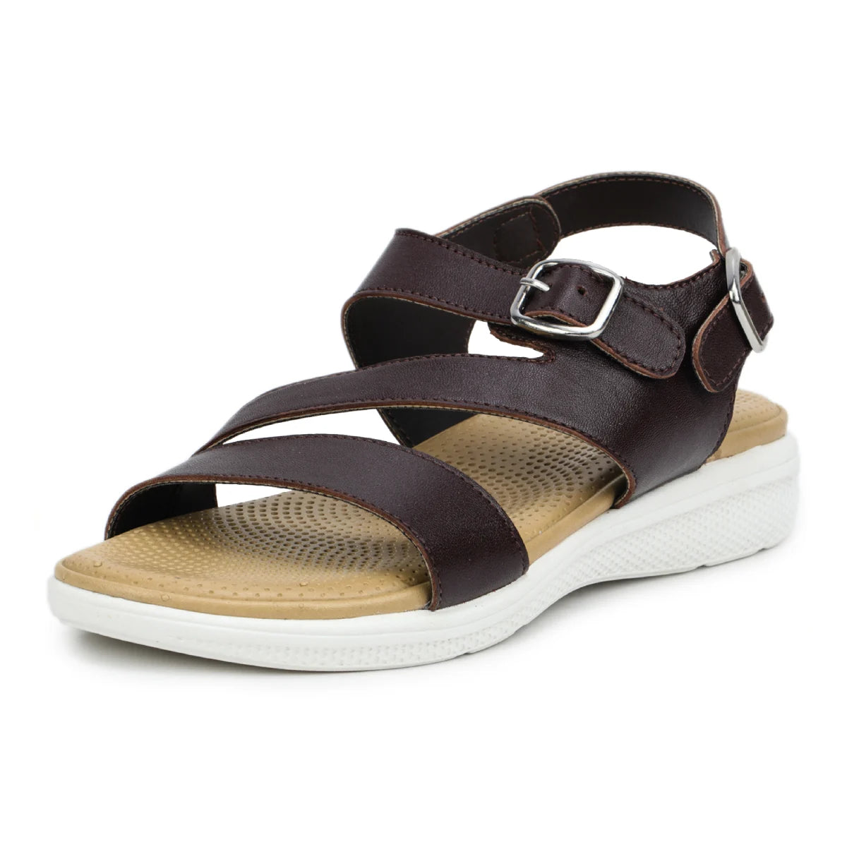 Women’s Leather Sandals 7575 – Classic Design with Buckle & Chunky Sole - Zoom Shoes India