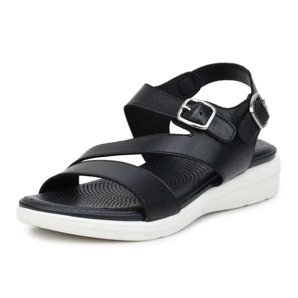 Women’s Leather Sandals 7575 – Classic Design with Buckle & Chunky Sole - Zoom Shoes India
