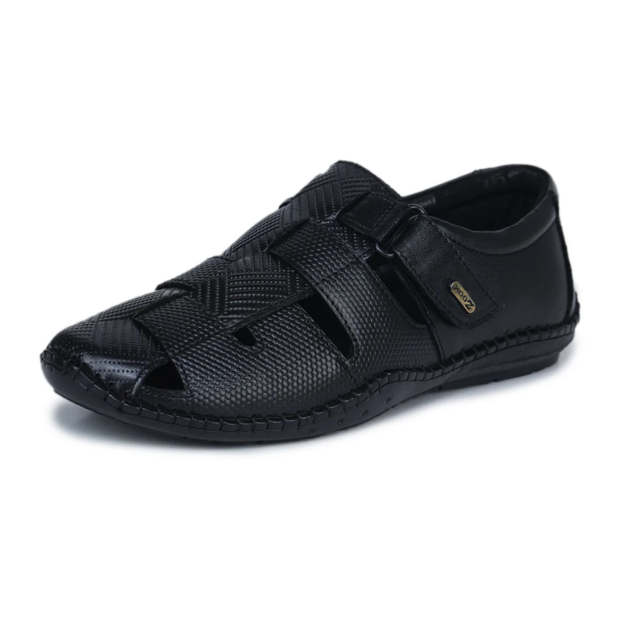 Original Leather Sandals for Men – 1901 with Mat Weave Design & Cushioned Insole - Zoom Shoes India