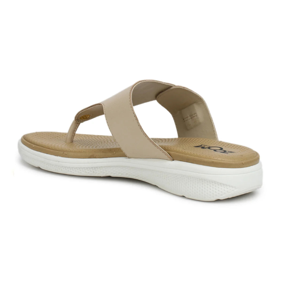 Leather Slippers For Women 7525 – V-Toe Monk Strap Flats with Cushioned Insole - Zoom Shoes India