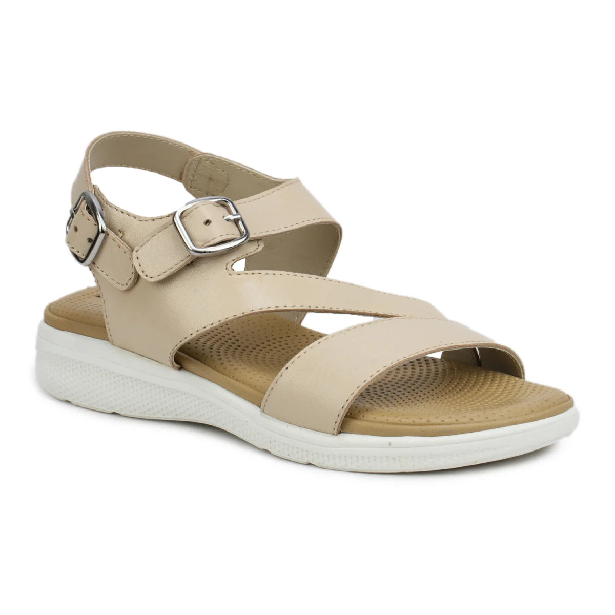 Women’s Leather Sandals 7575 – Classic Design with Buckle & Chunky Sole - Zoom Shoes India