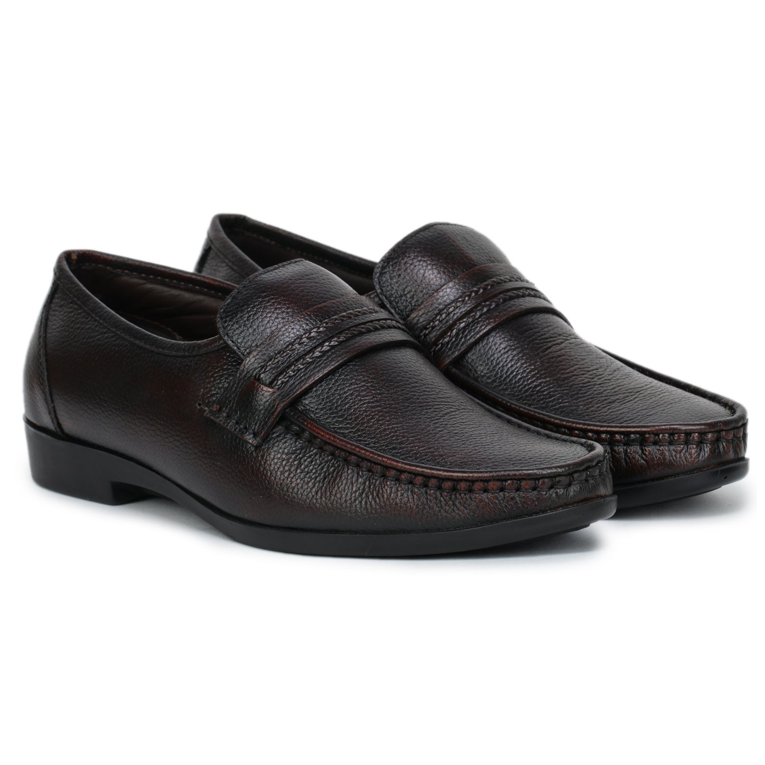 Men’s Premium Textured Leather Loafers - 3415