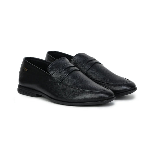 Formal Black Penny Loafers 1736 | Leather Slip-On Shoes