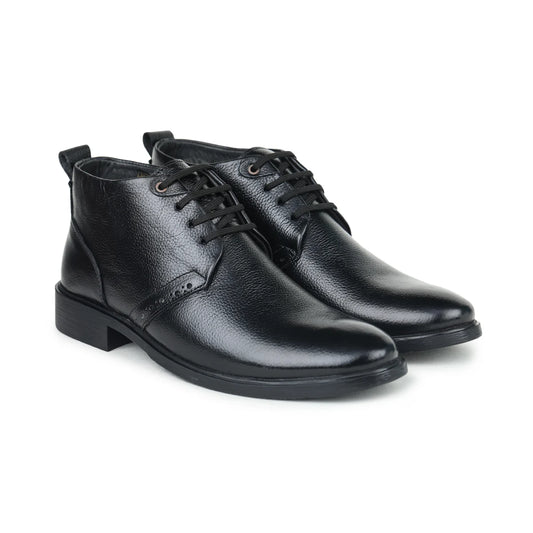 Leather Chukka Boots B 091 | Lace-Up High Ankle Shoes - Zoom Shoes India