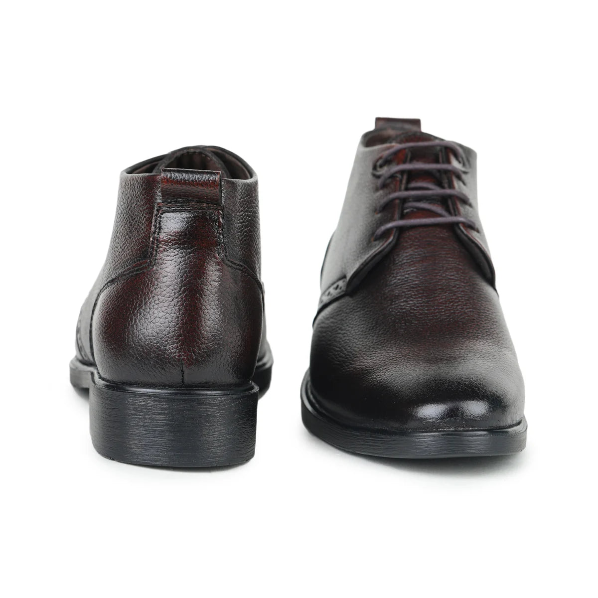 Leather Chukka Boots B 091 | Lace-Up High Ankle Shoes - Zoom Shoes India