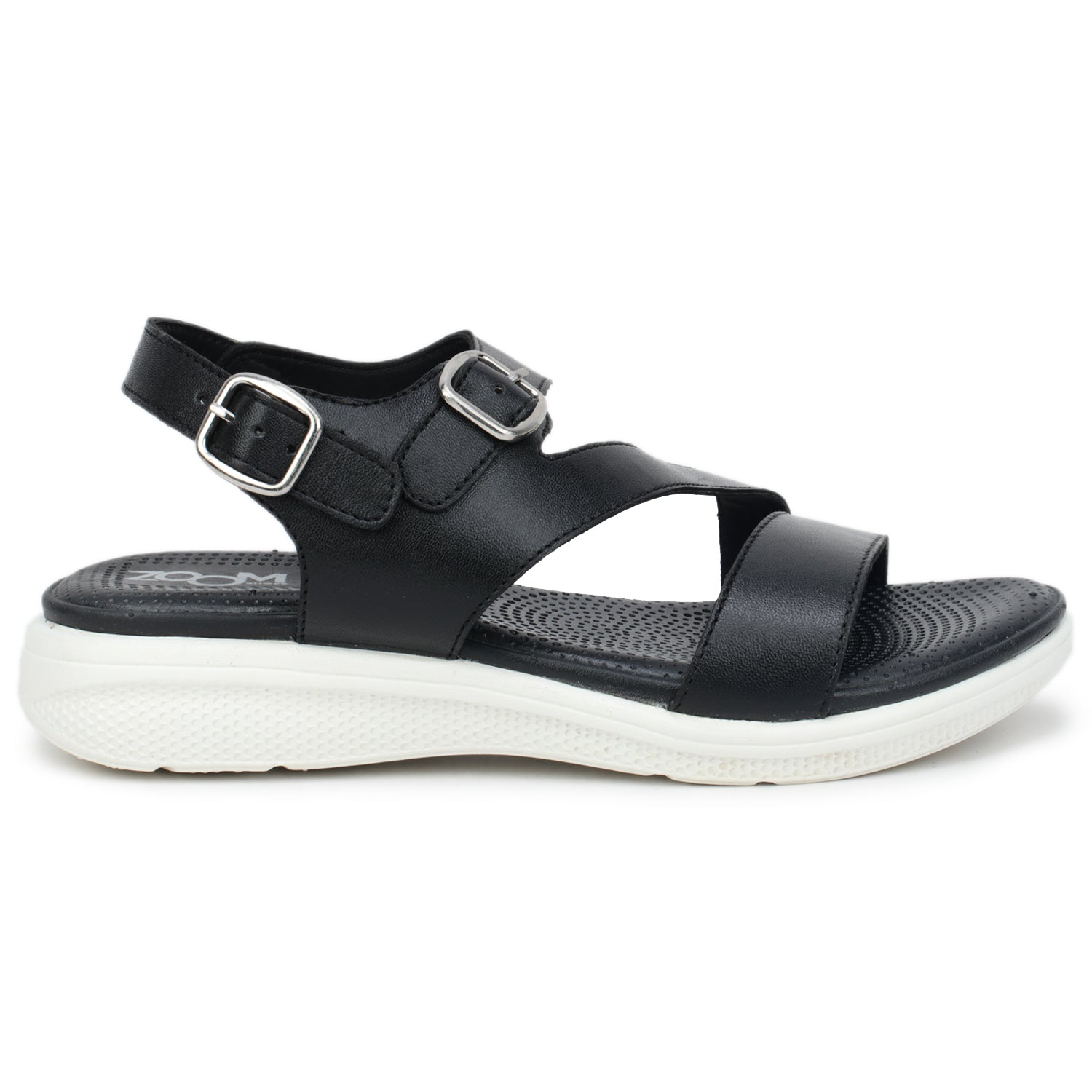 Women’s Genuine Leather Textured Low Ankle Casual Slip-On Sandals - 7575
