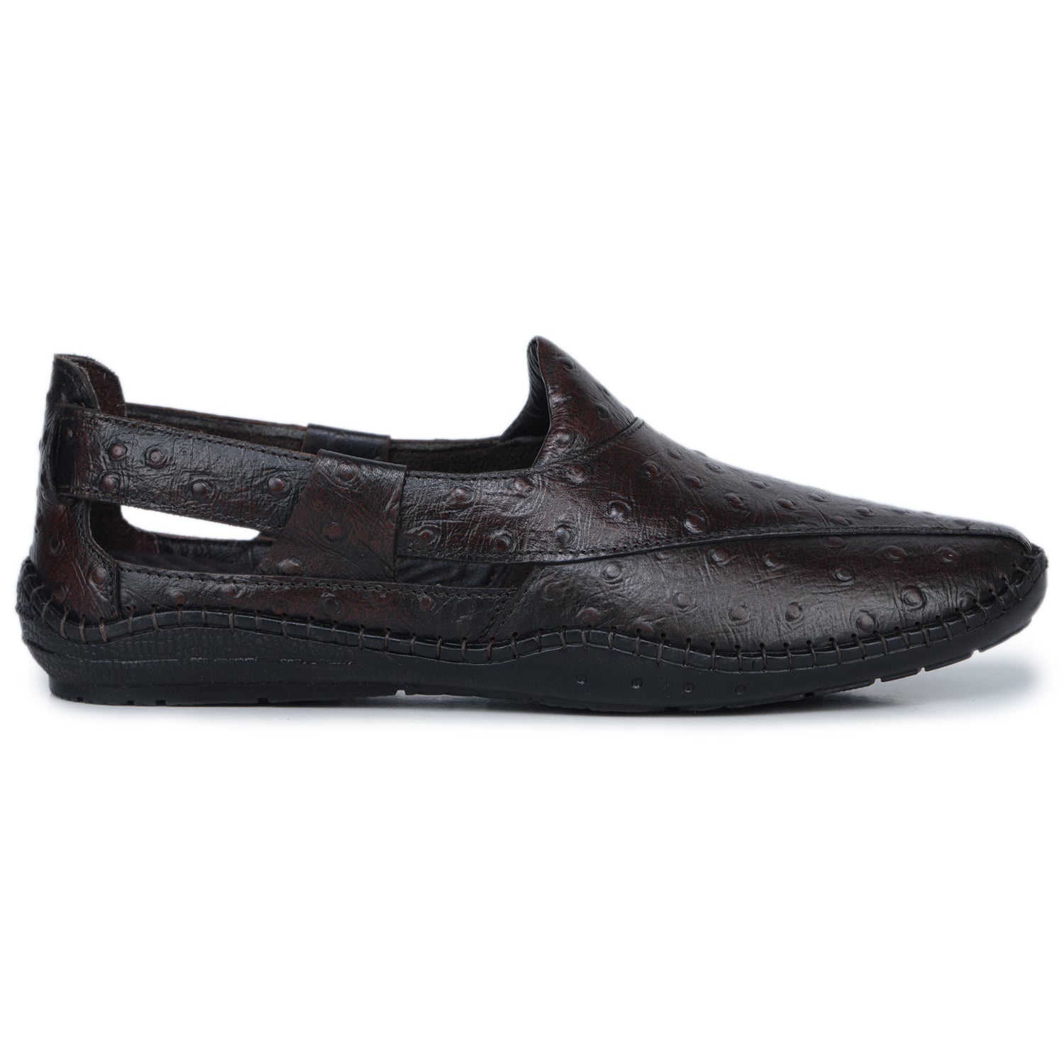 Men’s Premium Textured Genuine Leather Slip-On Sandals - 9288