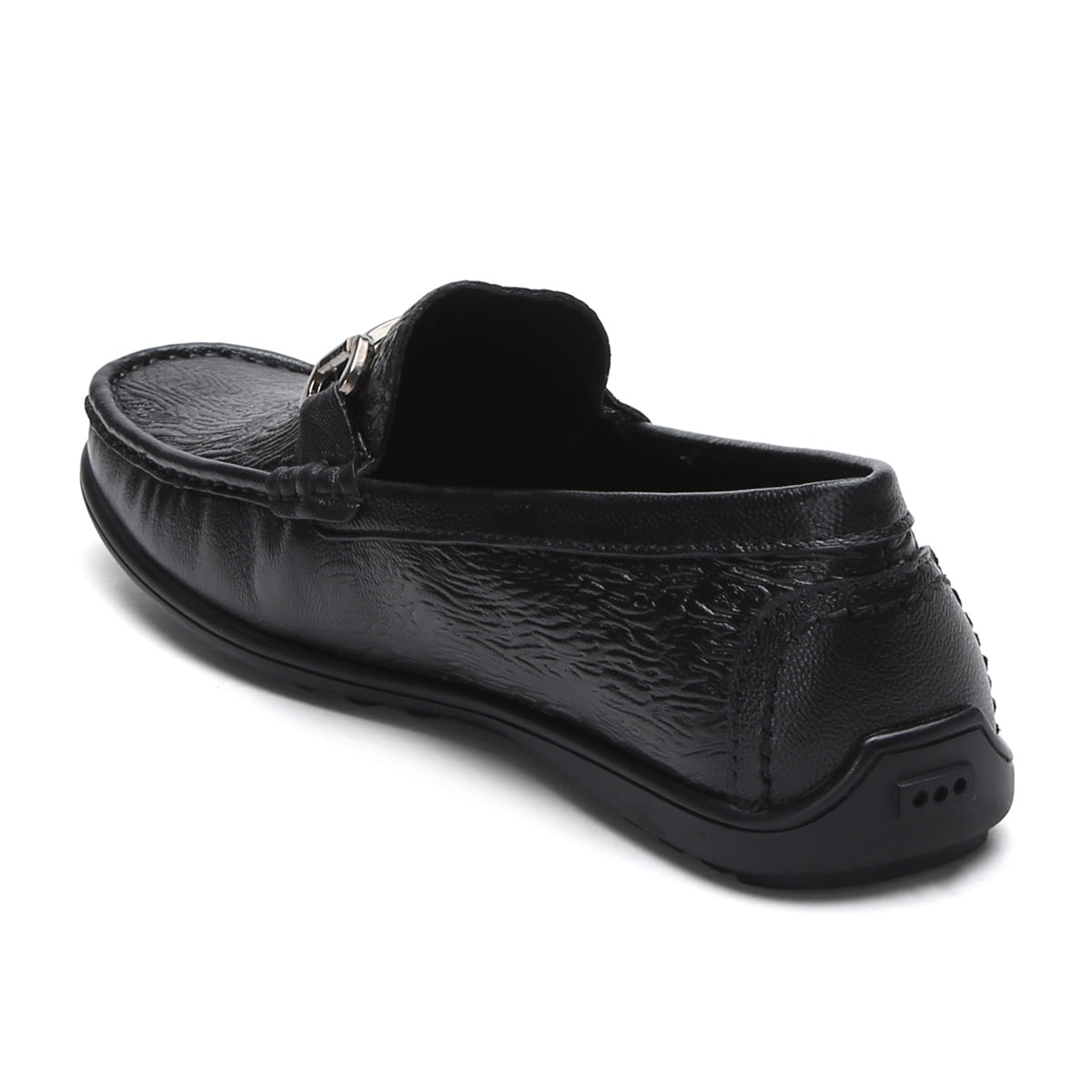 Fine-grain Leather Loafers for Men – 9855 with Tree Bark Texture & Cushioned Insole - Zoom Shoes India