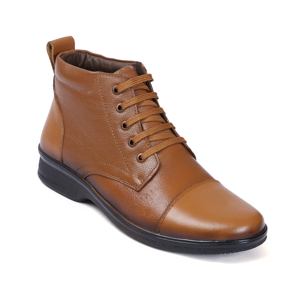 High Ankle Leather Boots D – 041_tan