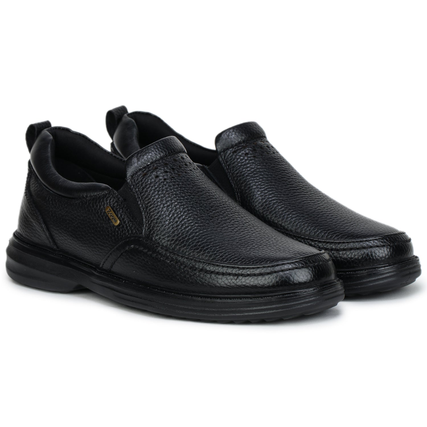 Men’s Textured Genuine Leather Slip-On Shoes - 4522