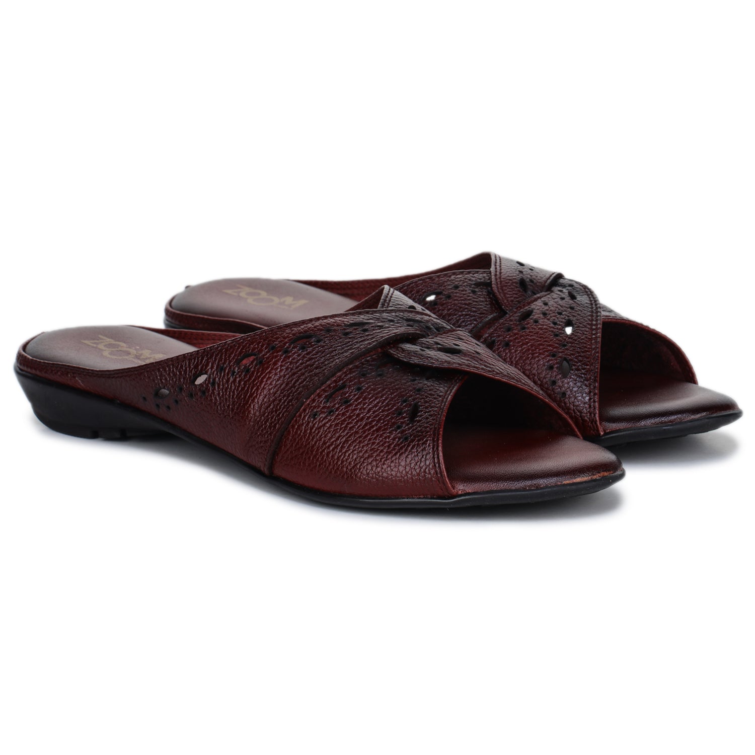 Women’s Genuine Leather Slip-On Comfort Slippers - L615