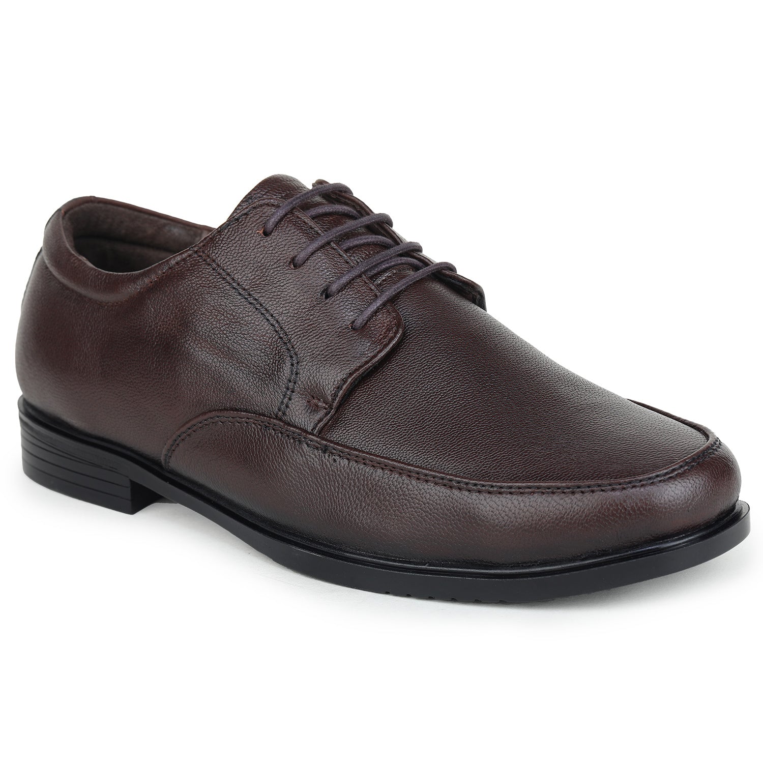Men’s Genuine Leather Textured Medium Ankle Formal Lace-Up Shoes - M70