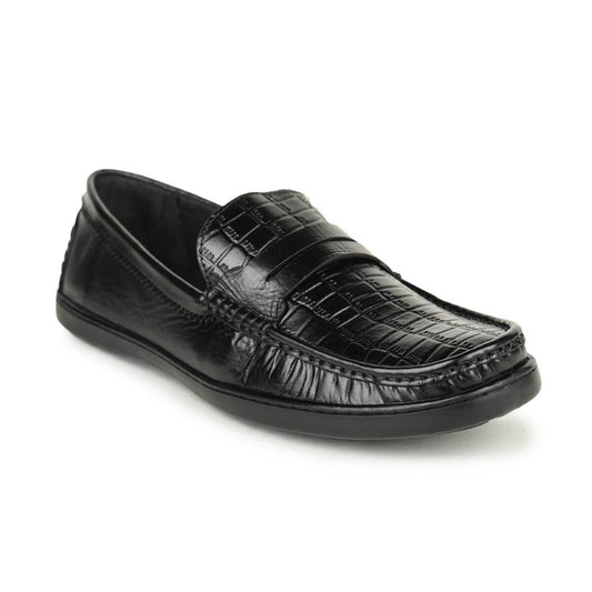 checkbox pattern loafers for men