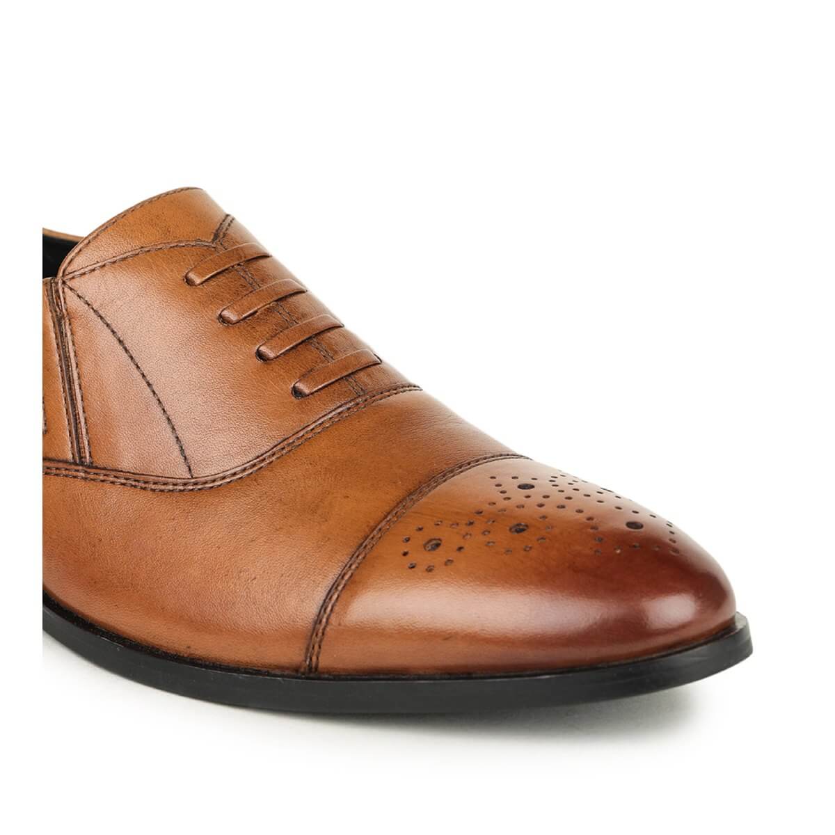 brogue shoes formal tan7