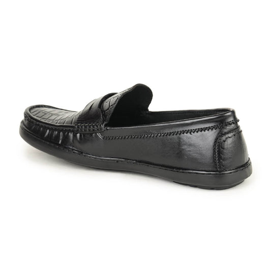checkbox pattern loafers for men