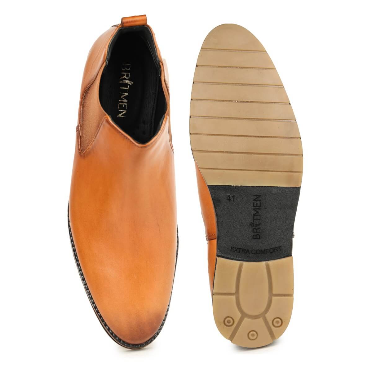 mens leather chelsea boots tan