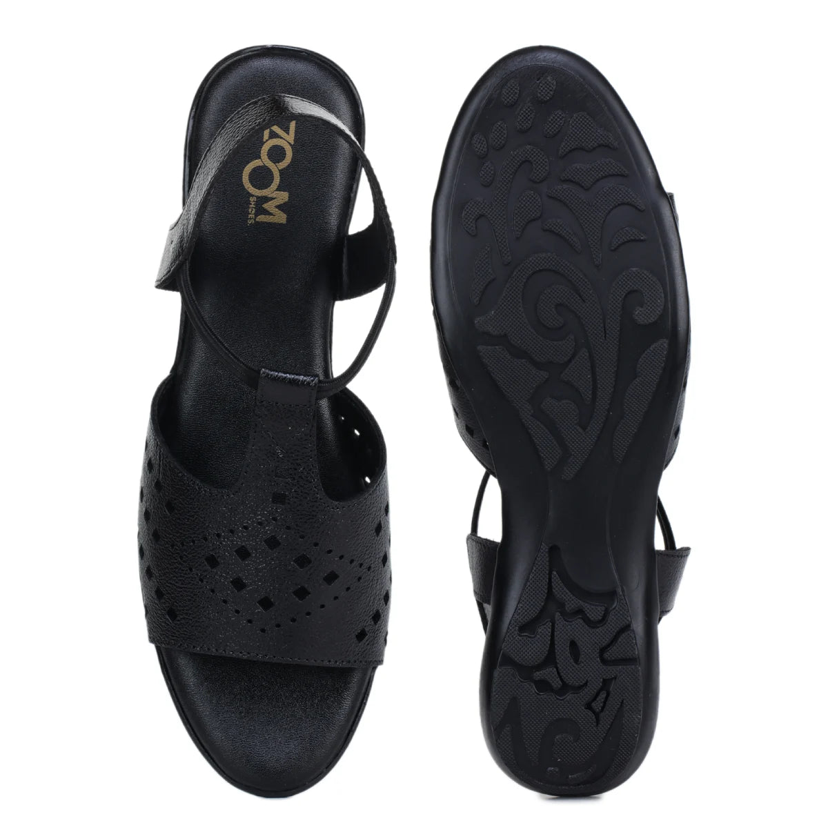 Leather Sandals For Women L 648 – Thong Style with Brogue Detailing - Zoom Shoes India