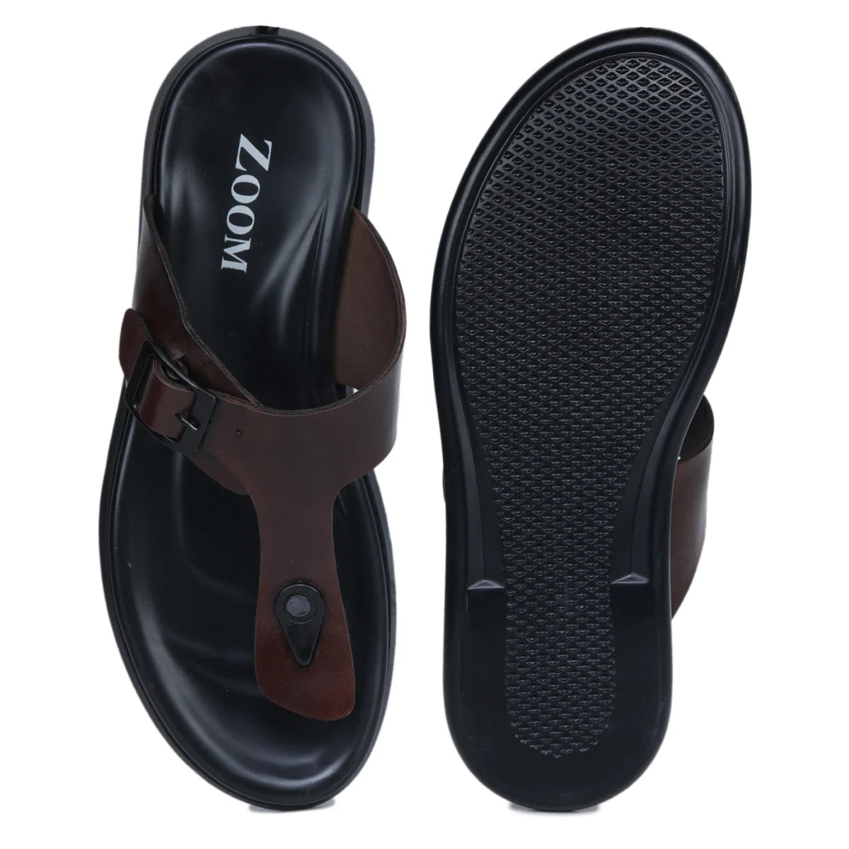 Men’s Genuine Leather Slippers CN 81 – V-Toe Design with Cushioned Insole