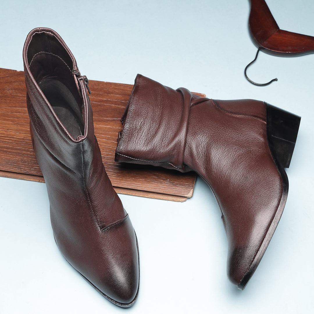 Women's Genuine Leather Ankle Boots - 1044 - image 11