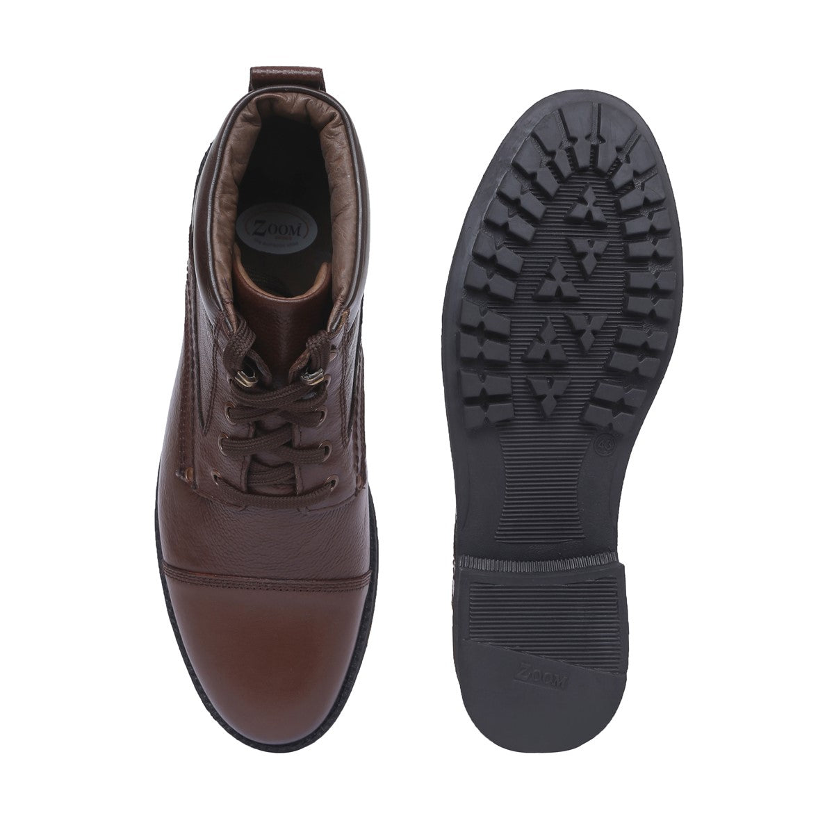 Men's Genuine Leather Lace-Up Boots - 3051 - image 10