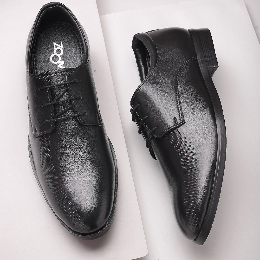 Men's Genuine Leather Derby Formal Shoes - 3287 - image 1