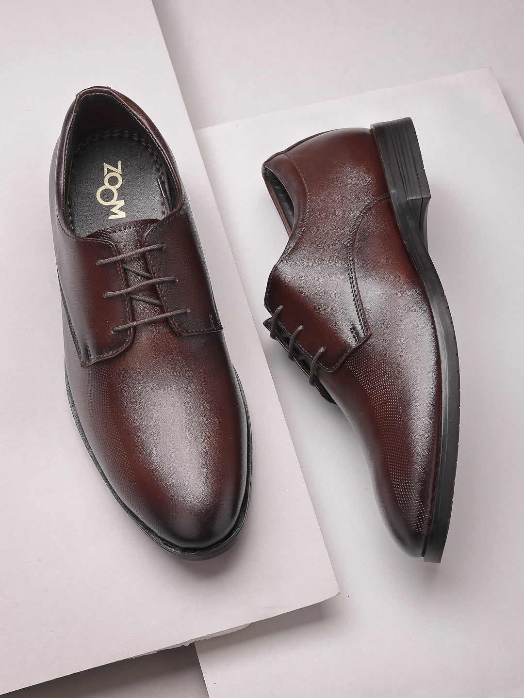 Men's Genuine Leather Derby Formal Shoes - 3287 - image 11