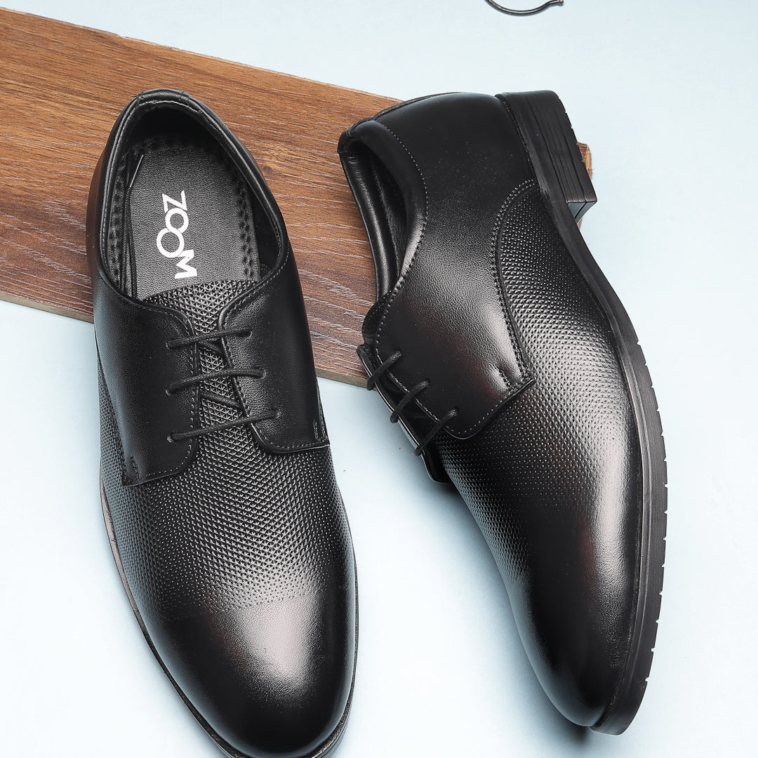 Men's Genuine Leather Derby Formal Shoes - 3290 - image 1