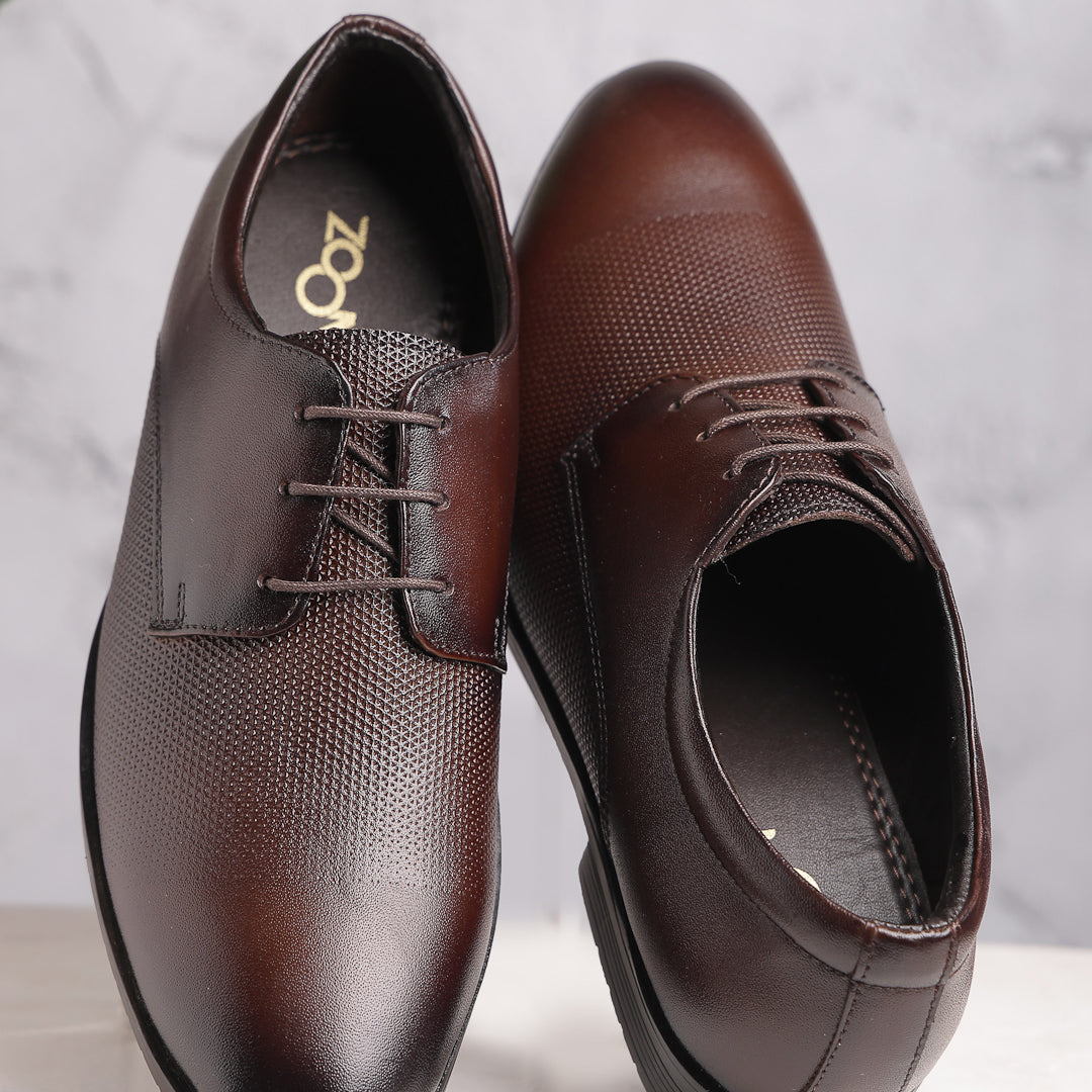 Men's Genuine Leather Derby Formal Shoes - 3290 - image 11