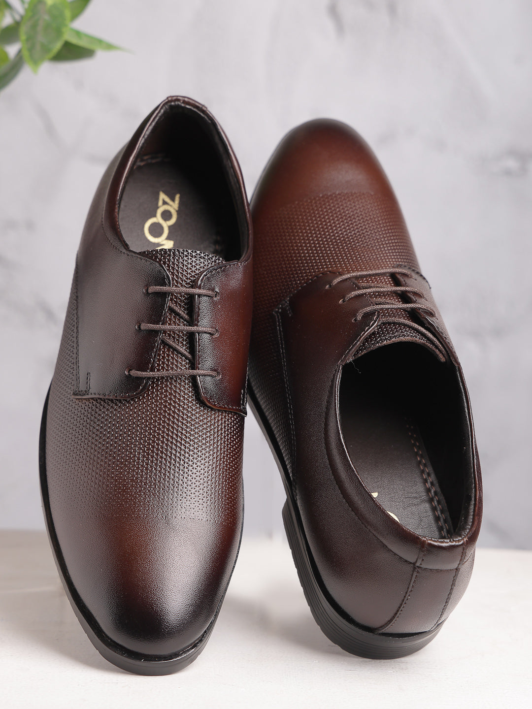 Men's Genuine Leather Derby Formal Shoes - 3290 - image 11