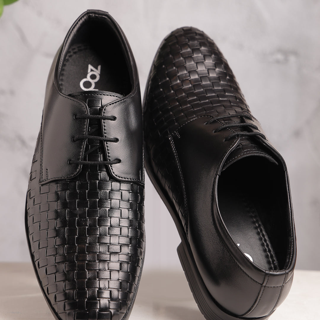 Men's Genuine Leather Derby Formal Shoes - 3292 - image 1