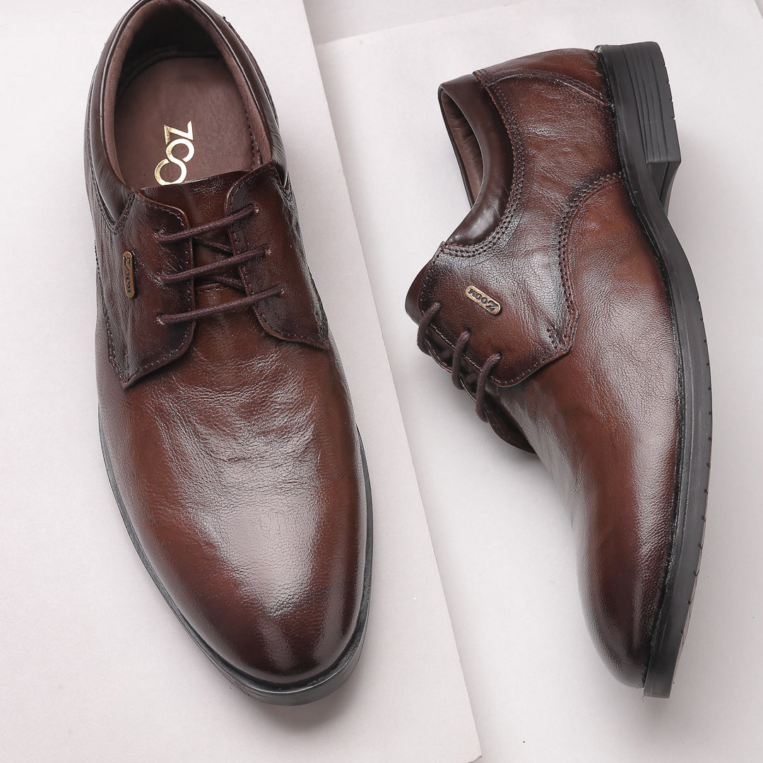 Men's Genuine Leather Derby Formal Shoes - 3295 - image 11