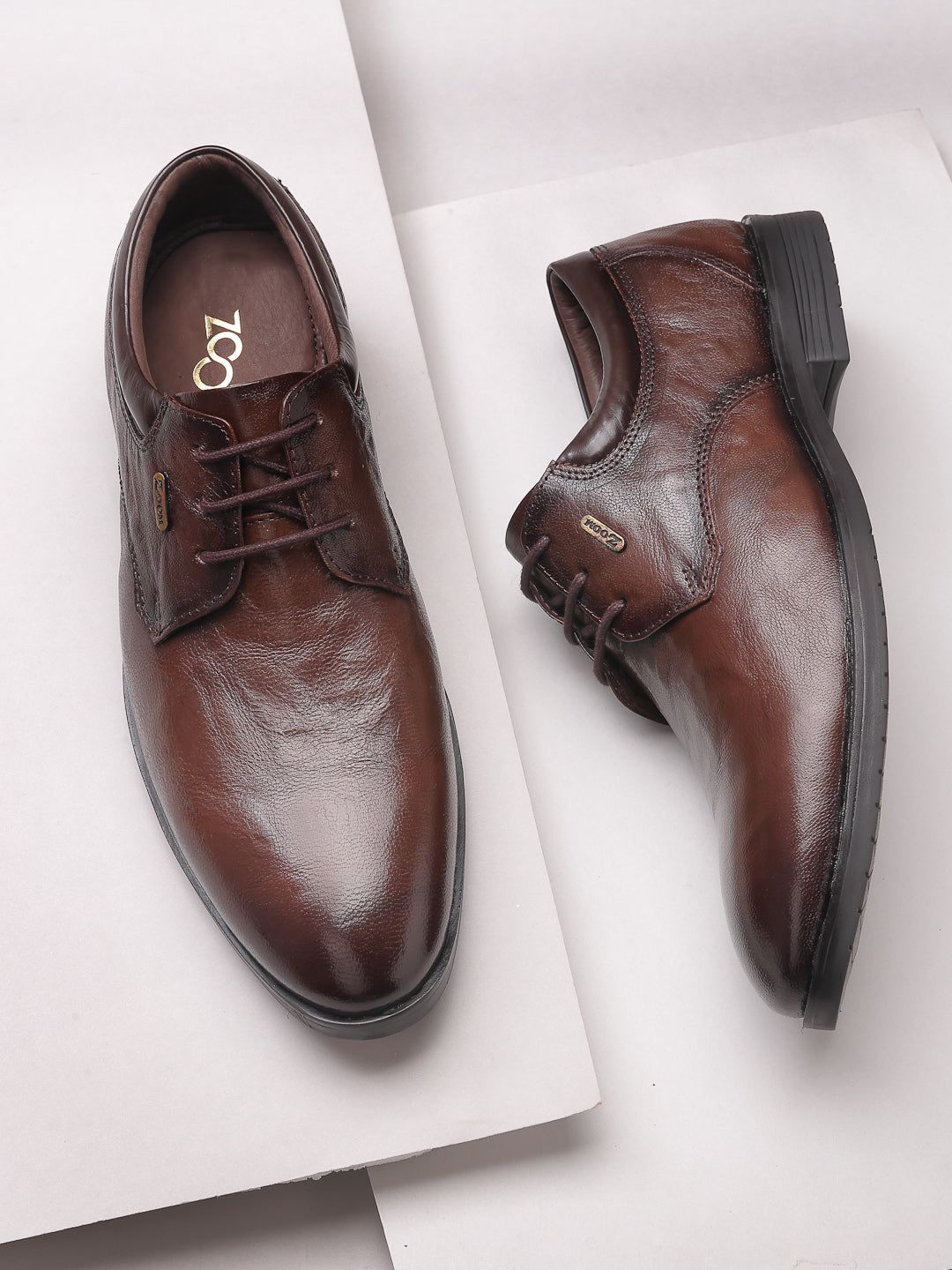 Men's Genuine Leather Derby Formal Shoes - 3295 - image 11