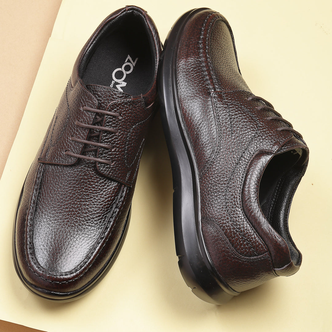 Men's Genuine Leather Derby Formal Shoes - 3363 - image 11