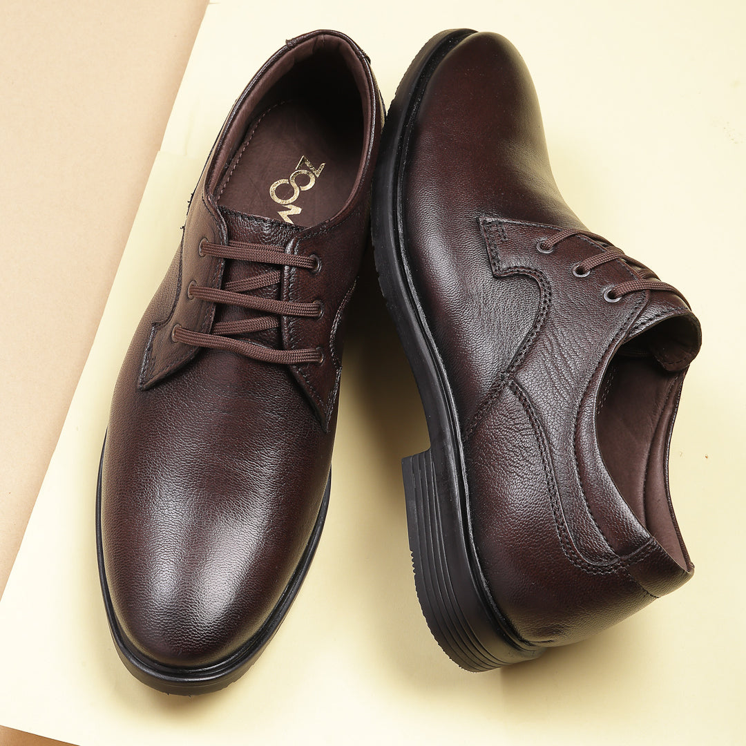 Men's Genuine Leather Derby Formal Shoes - B71 - image 11