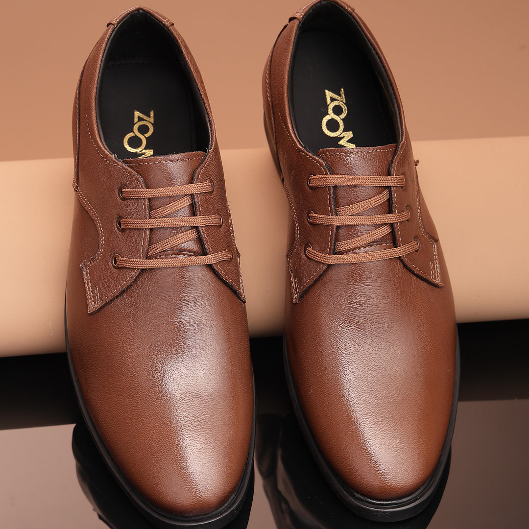 Men's Genuine Leather Derby Formal Shoes - B71 - image 20