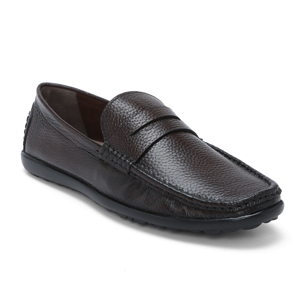 Men's Textured Leather Penny Loafers - 1345 – Zoom Shoes India