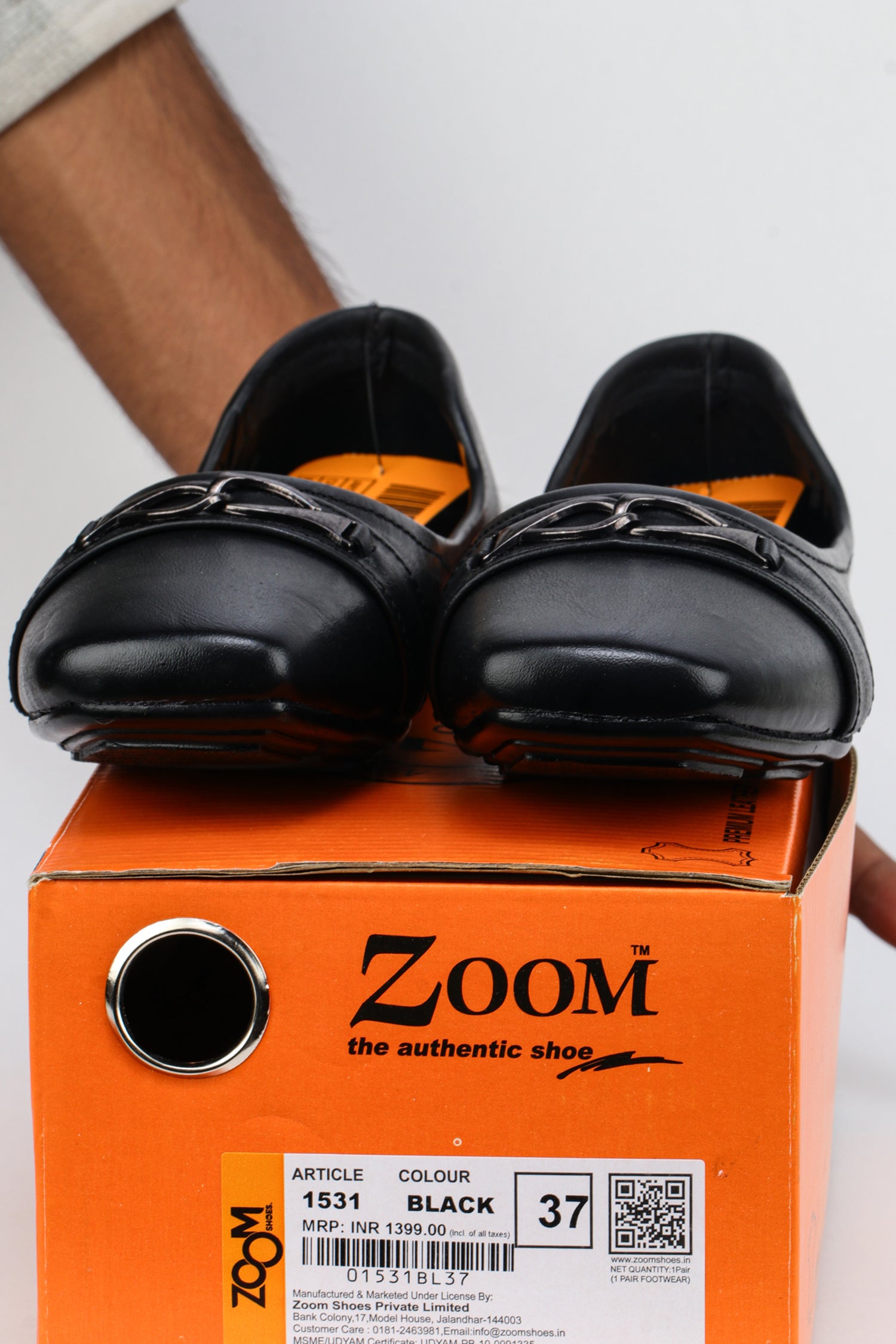 Women’s Genuine Leather Square-Toe Bellies with Metal Trim - 1531