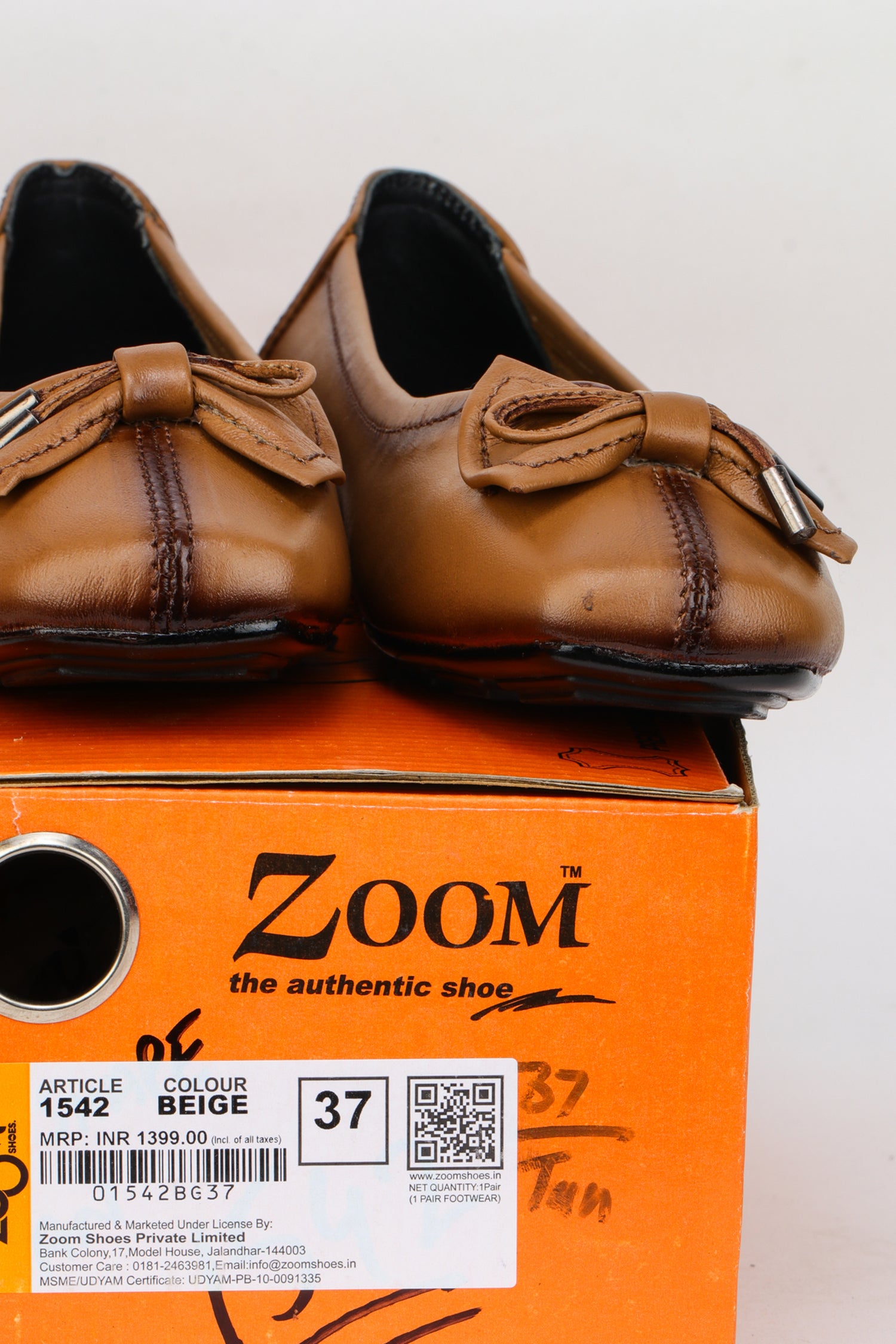 Women’s Genuine Leather Bow Bellies - 1542