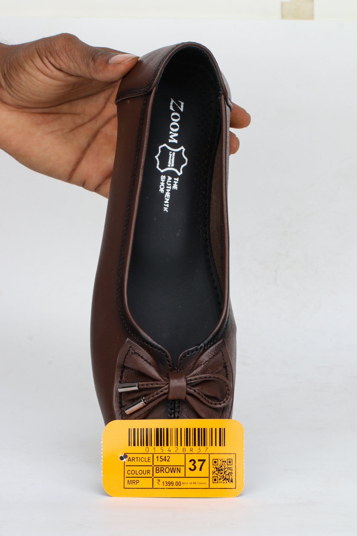 Women’s Genuine Leather Bow Bellies - 1542