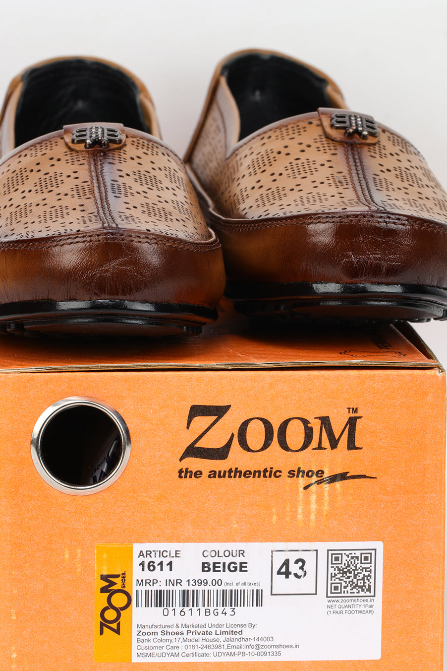 Women’s Perforated Leather Bellies with Comfort Grip Sole - 1611