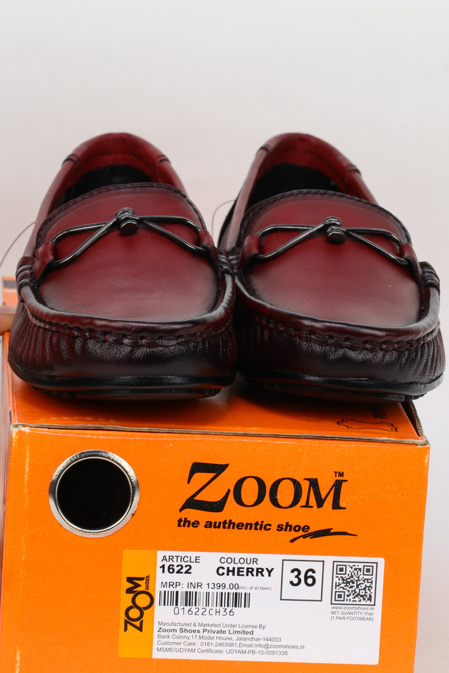 Women’s Leather Moccasin Bellies with Metal Accent - 1622