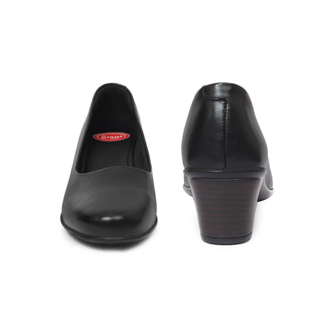 Zoom Shoes Pure Burnished Leather Formal Heeled Bellies For Women L-001
